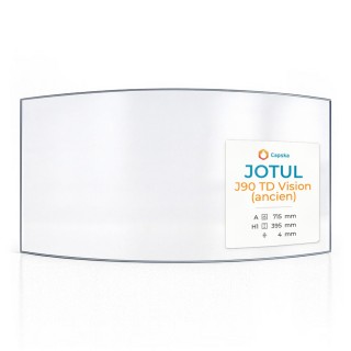 Jotul J90 TD Vision - in sich gebogenes Kaminglas für Kaminofen