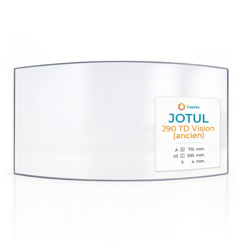 Jotul J90 TD Vision - in sich gebogenes Kaminglas für Kaminofen