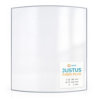 Justus FARO PLUS Glas - gebogenes Kaminglas für Kaminofen