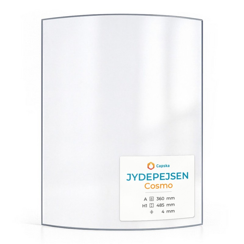 Jydepejsen COSMO Glass - Curved Panel for Wood Burning Stove