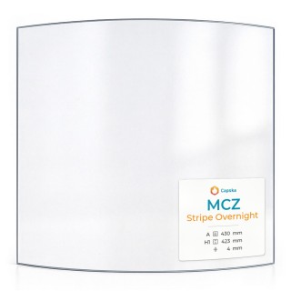 Mcz STRIPE OVERNIGHT Glass Panel - Curved for Wood Burning Stove