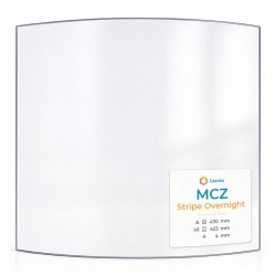 Mcz STRIPE OVERNIGHT Glass - Curved 4 cut corners glass panel for wood burning stove
