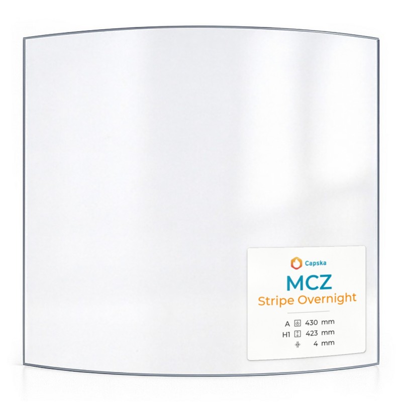 Mcz STRIPE OVERNIGHT Glass Panel - Curved for Wood Burning Stove