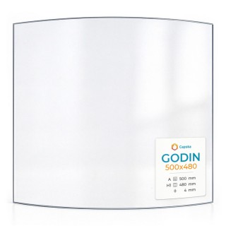 Godin 500X480 Glass - Curved Glass Panel for Wood Burning Stove
