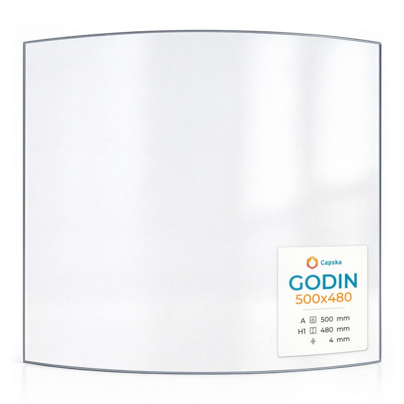 Godin 500X480 Glass - Curved Glass Panel for Wood Burning Stove