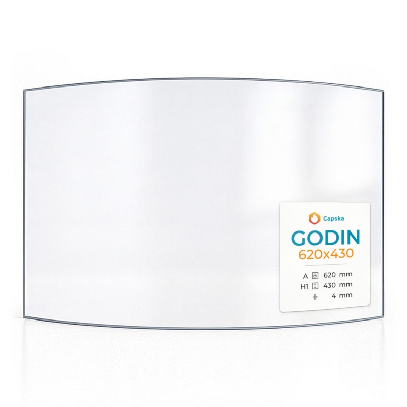 Vetro Godin 620X430 - Vetro Curvo per stufa a legna
