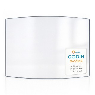 Godin 845/846 Curved Glass Panel for Wood Burning Stove