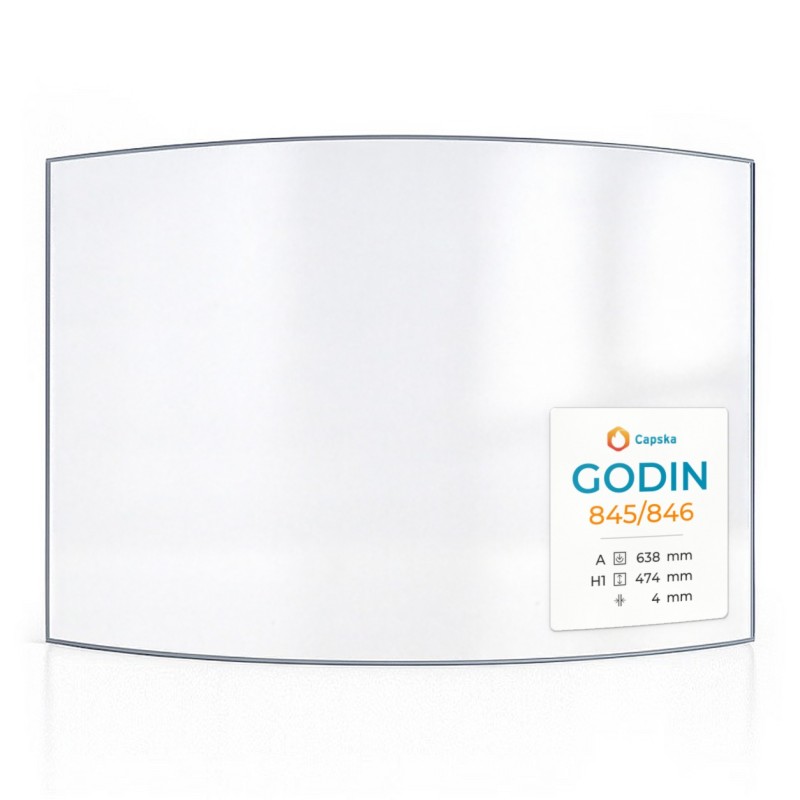 Vetro curvo Godin 845/846 per stufa a legna