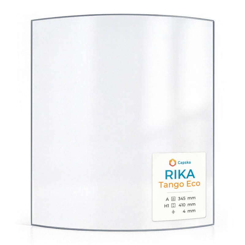 RIKA TANGO ECO Glas - Gebogenes Kaminglas für Kaminofen
