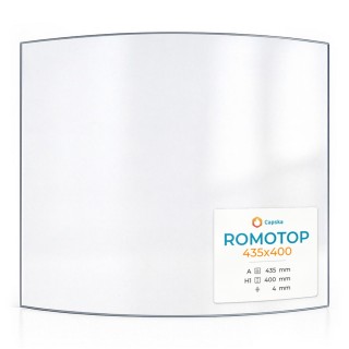 Vetro Romotop 435X400 - Vetro Curvo per stufa a legna