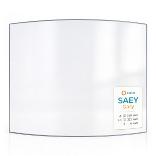 Saey GARY Glass - Curved Glass Panel for Wood Burning Stove