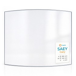 Saey GARY Glass - Curved glass panel for wood burning stove