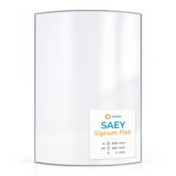 Saey SIGNUM FLAIR Glass - Curved glass panel for wood burning stove