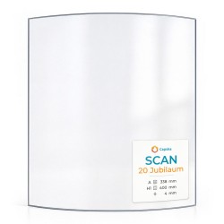 Scan 20 JUBILAUM Glas - in sich gebogenes Kaminglas für Kaminofen