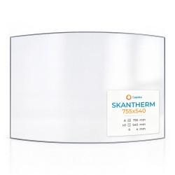 Vetro Skantherm 755X540 - Vetro Curvo per stufa a legna