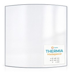 Vitre Thermia MADAGASCAR - Verre Courbe pour poêle à bois