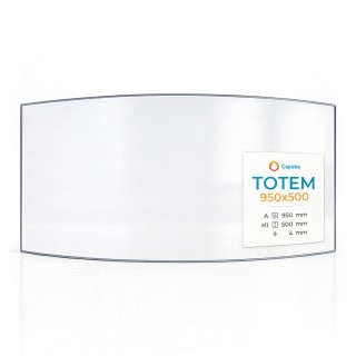 Vetro Totem 950X500 - Vetro Curvo per caminetto