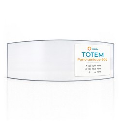 Vitre Totem PANORAMIQUE 900 - Verre Courbe pour insert