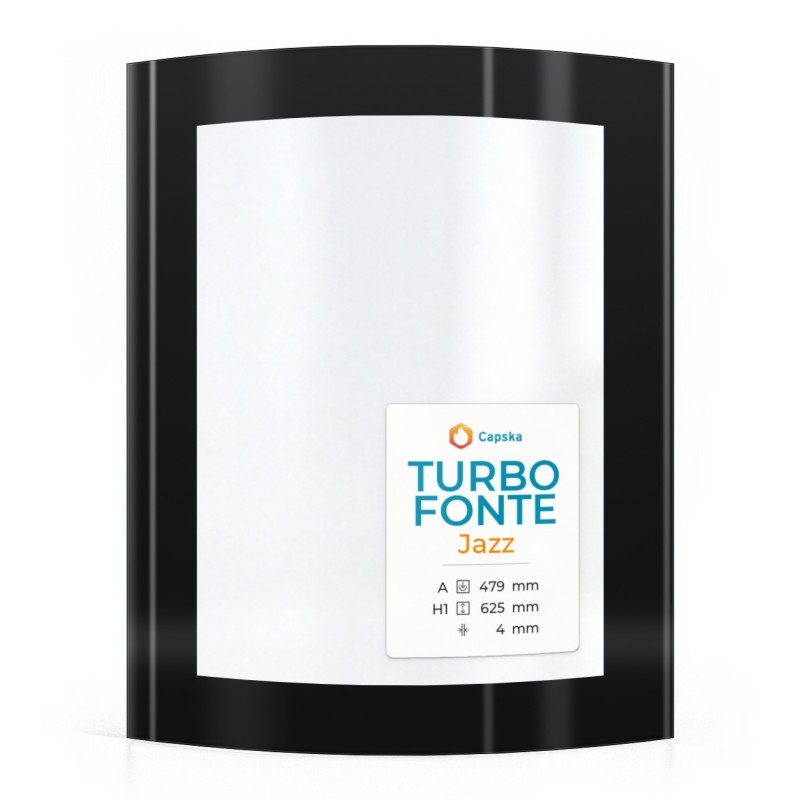 Turbo Fonte JAZZ Glass - Curved Panel for Wood Burning Stove