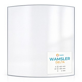 Wamsler DELTA Glas - Kaminglas gebogen - Hitzebeständig bis 760°