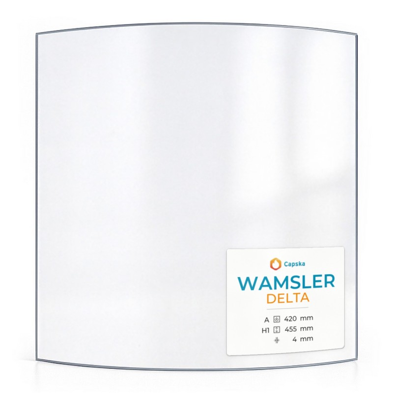 Wamsler DELTA Glas - Kaminglas gebogen - Hitzebeständig bis 760°