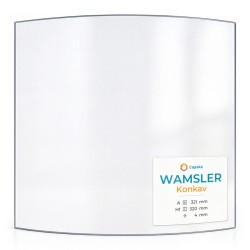 Wamsler KONKAV Glas - in sich gebogenes Kaminglas für Kaminofen