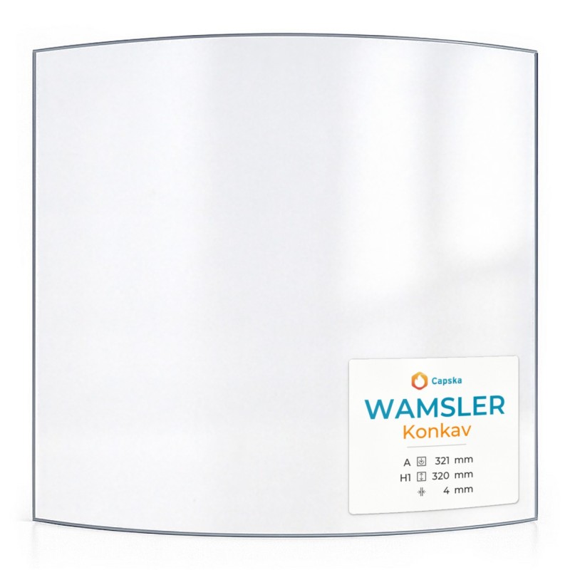 Wamsler KONKAV Glass - Curved Glass Panel for Wood Burning Stove