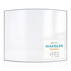 Wamsler RADIANT Glass - Curved glass panel for wood burning stove