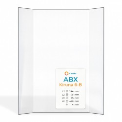 Abx KIRUNA 6-B Glas - Prismatisch Kaminglas für Kaminofen
