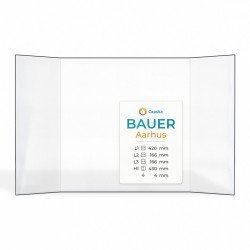 Bauer AARHUS Glas - Prismatisch Kaminglas für Kaminofen