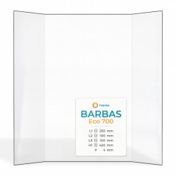 Vitre Barbas ECO 700 - Verre Prismatique pour poêle à bois