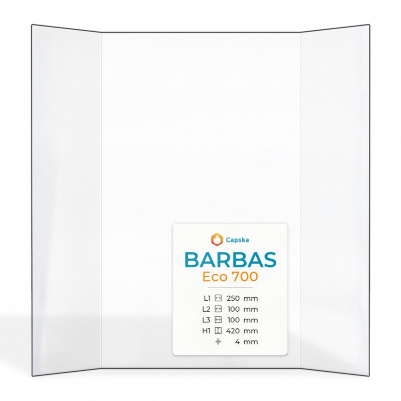 Vitre Barbas ECO 700 - Verre Prismatique pour poêle à bois