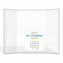 Bk Ofenbau SAPHIR Glass - Prismatic glass panel for wood burning stove