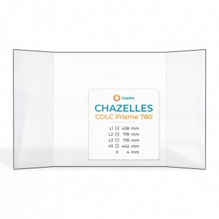 Chazelles CDLC PRISME 780 Glas - Prismatisch Kaminglas für Kaminofen