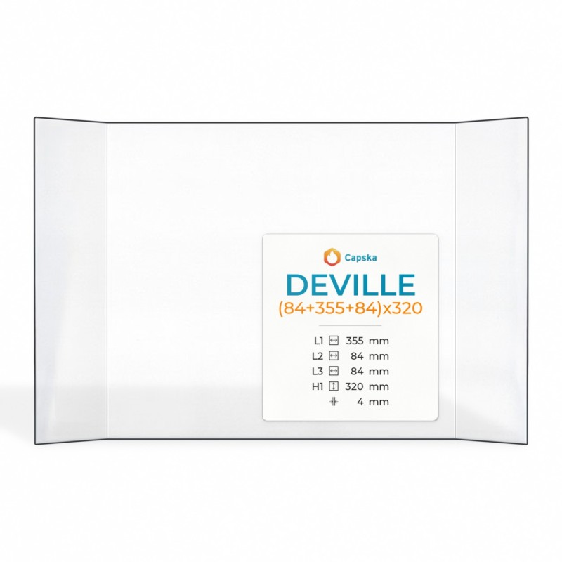 Vitre Deville (84+355+84)X320 - Verre Prismatique pour insert