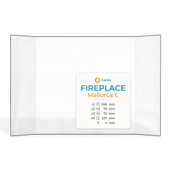 Vitre Fireplace MALLORCA C - Verre Prismatique pour insert