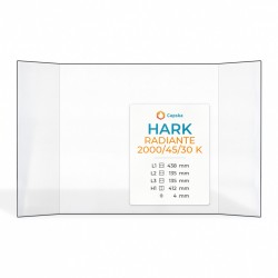 Vetro Hark RADIANTE 2000/45/30 K - Vetro Prismatico per inserto per caminetto