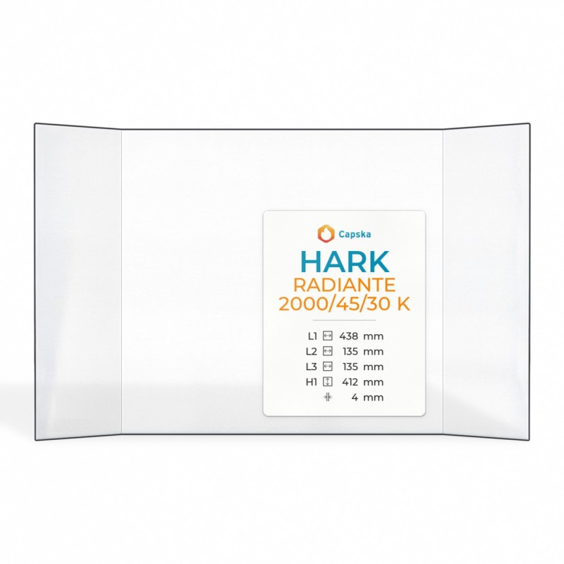 Vetro Hark RADIANTE 2000/45/30 K - Vetro Prismatico per inserto caminetto