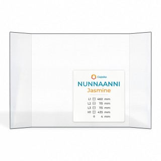 NUNNAANNI JASMINE Glas - Prismatisch Kaminglas für Kaminofen