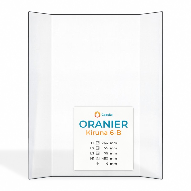 Oranier KIRUNA 6-B Glas - Prismatisch Kaminglas für Kaminofen