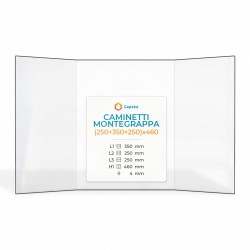 Vitre Caminetti Montegrappa (250+350+250)X460 - Verre Prismatique pour insert