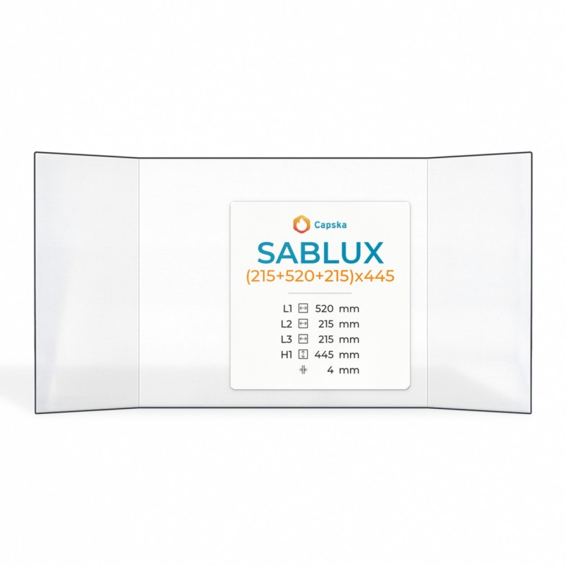 Vetro Sablux Prismatico per Stufa a Legna - Dimensioni Certificate