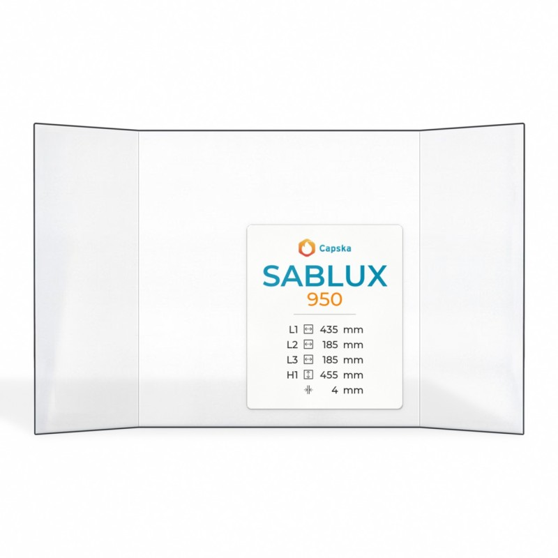 Vitre Sablux 950 - Verre Prismatique pour poêle à bois