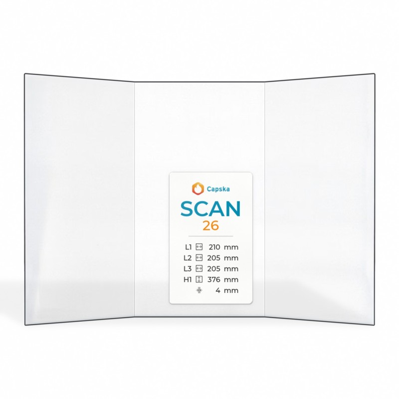 Scan 26 Glas - Prismatisches Kaminglas für Kaminofen
