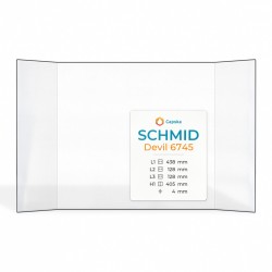 Schmid DEVIL 6745 Glass - Prismatic glass panel for fireplace insert