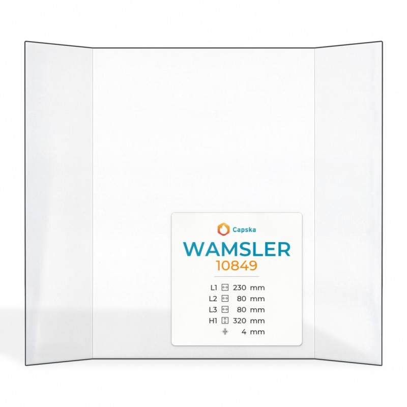 Wamsler 10849 Glass Panel - Prismatic Shape for Wood Burning Stove
