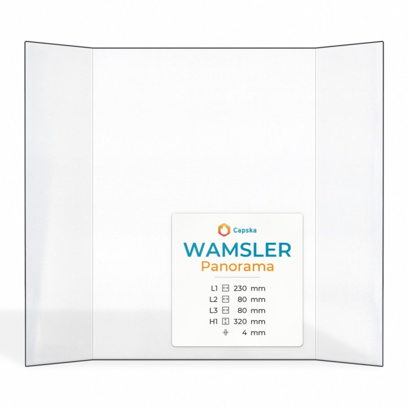 Wamsler PANORAMA Glas - Prismatisch Kaminglas für Kaminofen