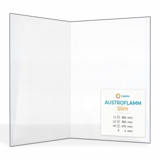 Vitre Austroflamm SLIM - Verre Pliée pour poêle à bois
