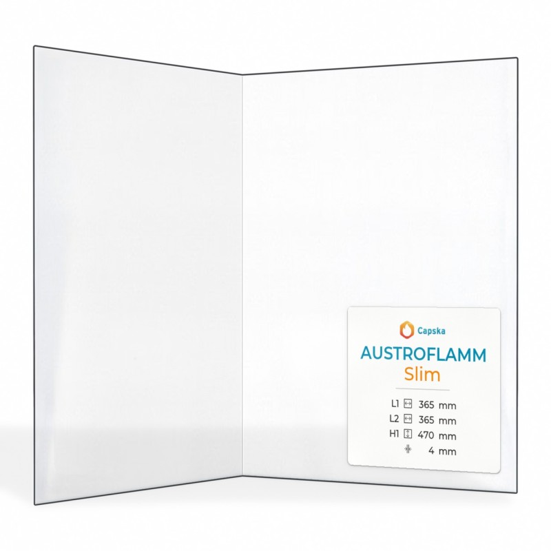 Austroflamm SLIM Glas - Gefaltet Kaminglas für Kaminofen