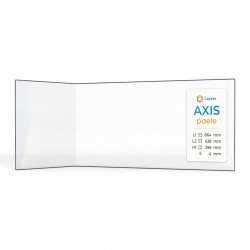 Axis POELE Glass - Folded glass panel for wood burning stove
